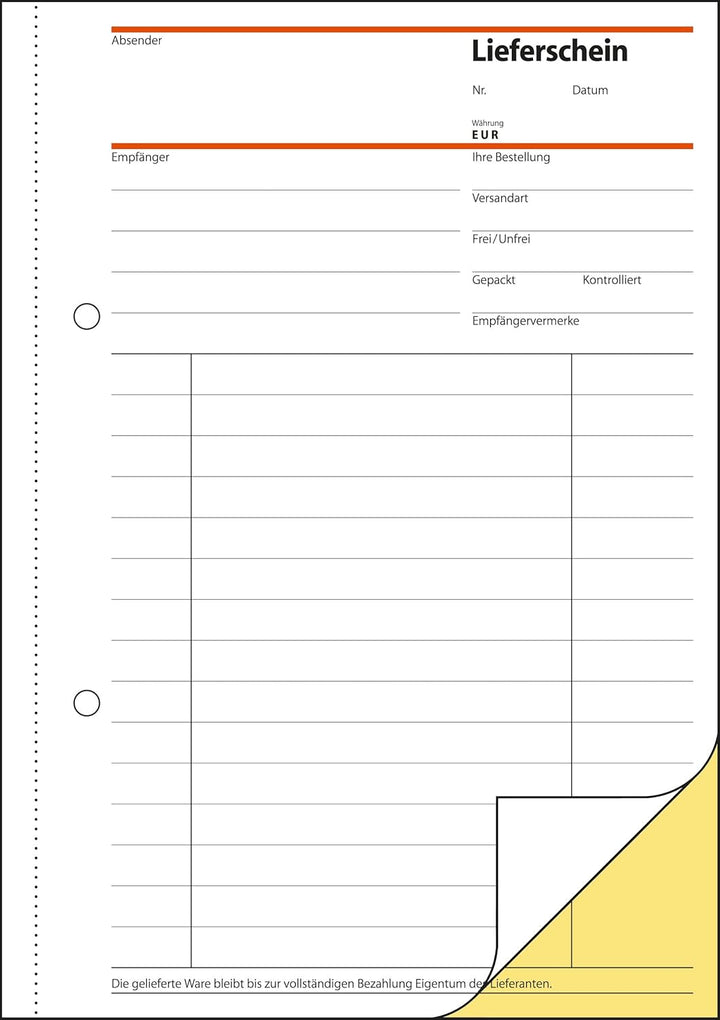 SIGEL SD011/10 Lieferscheine A5, 2x40 Blatt, selbstdurchschreibend, 10er Pack 10 Stück 2x40 Blatt, 1