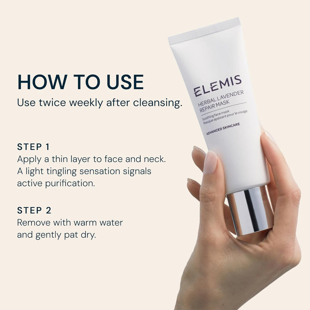 Elemis Herbal Lavender Repair Mask , 1er Pack (1 x 75 ml) Lavendel Lavendel 75 ml, Lavendel 75 ml