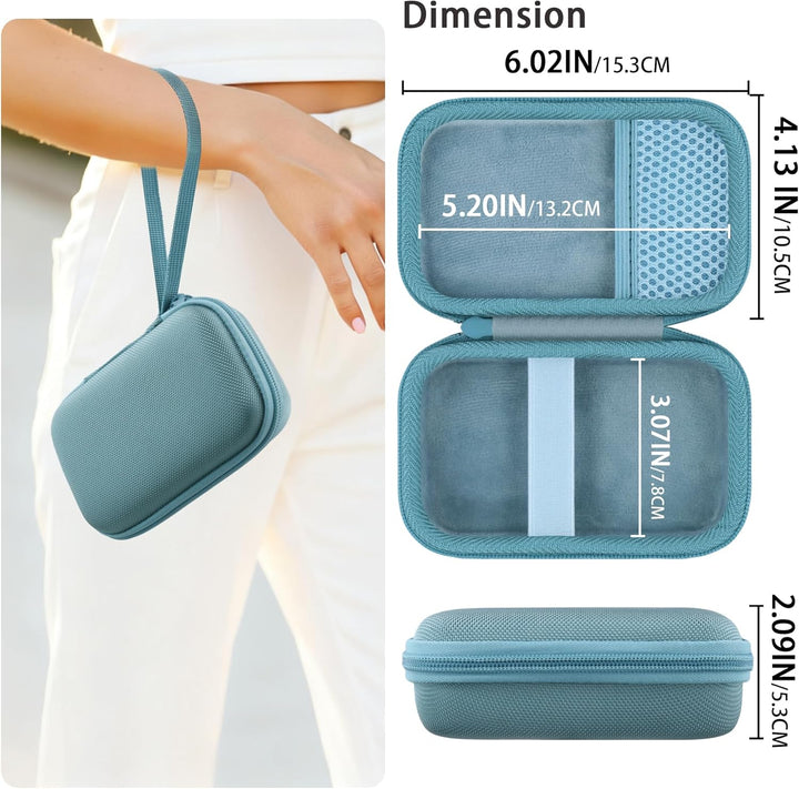 co2CREA Hart Reise Schutz Hülle Etui Tasche für JBL GO 4 /JBL GO 3 Eco/JBL GO 3 Ultra tragbarer Blue