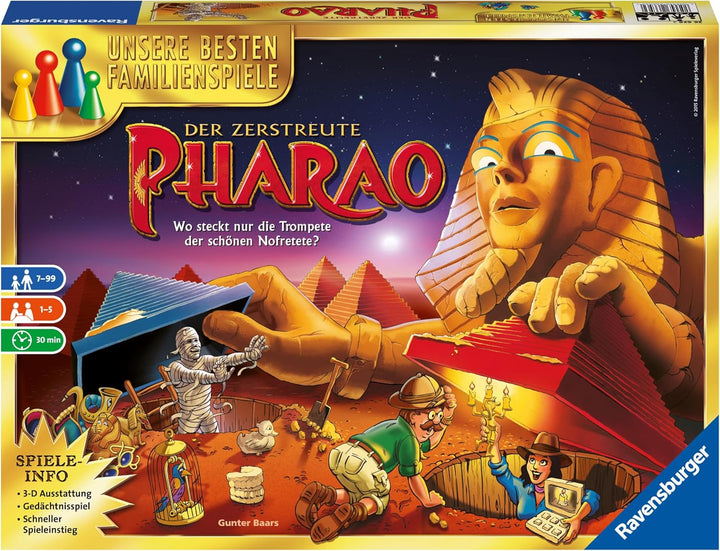 Ravensburger 26656 - Der zerstreute Pharao - Gesellschaftsspiel für die ganze Familie, für Erwachsen