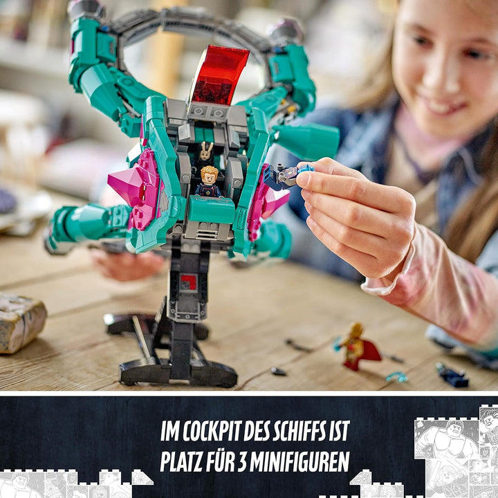 LEGO 76255 Marvel Das Neue Schiff der Guardians of The Galaxy Volume 3 BAU-Spielzeug mit Mantis, Dra