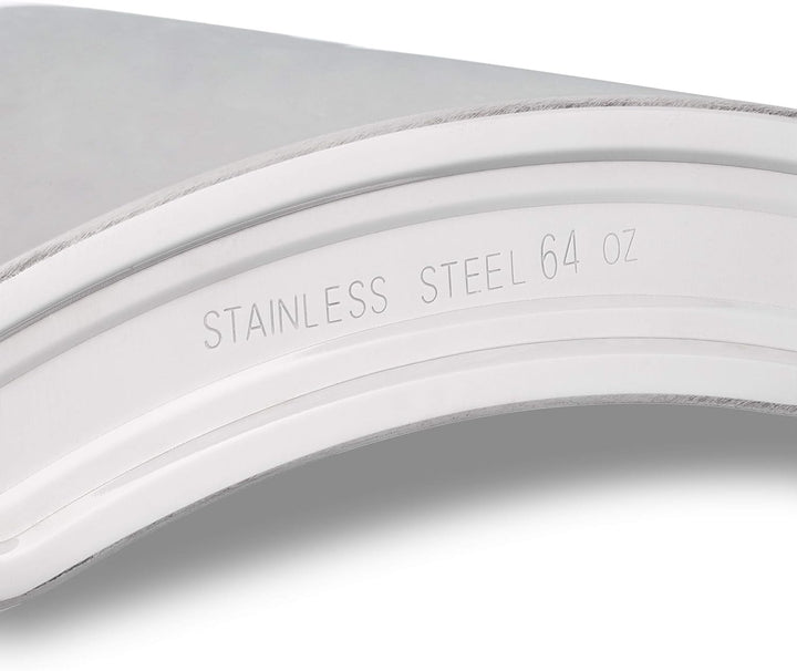 Relaxdays Flachmann XXL aus Edelstahl, Riesen Flachmann mit 1,8l Fassungsvolumen, klassisches Flachm