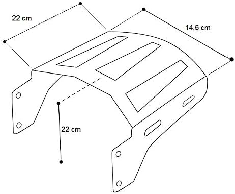 Gepäckträger Solo Rack Abnehmbar für Harley Davidson Sportster 883 Low 04-10 schwarz