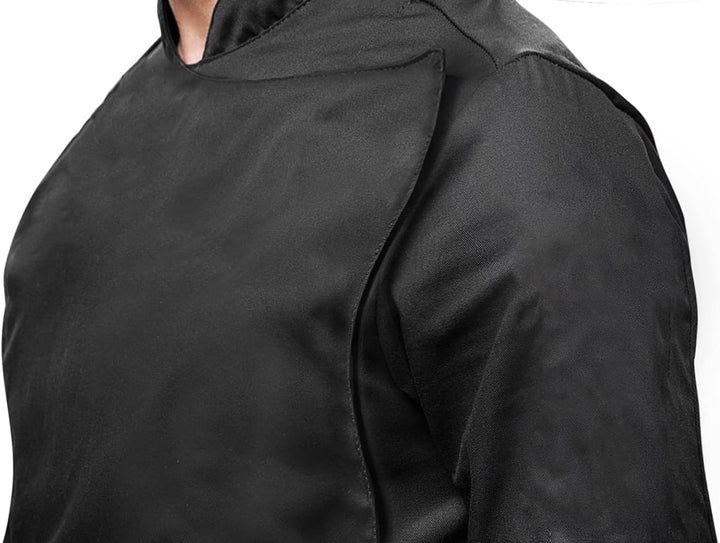 strongAnt Kochjacke Damen Kurzarm Stretch mit Druckknöpfen oder Reissverschluss Kochuniform XS Schwa