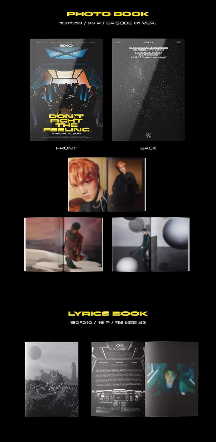 EXO - Special Album DON’T FIGHT THE FEELING’ [Photo Book Ver.1] Album+Extra Photocards Set