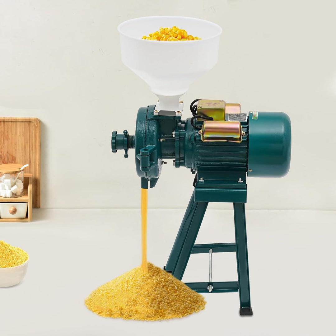 2200W Elektrisch Getreidemühle Kornmühle, Schrotmühle Zerkleinerer Grain Mill mit Trichter, Elektris