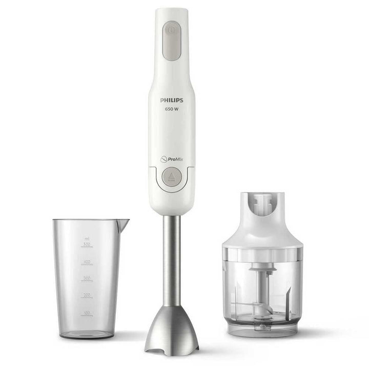 Philips Hr2535/00 Promix Handmixer mit Becher, S-Blade-Klingen, Zubehör inklusive, kompakter Zerklei