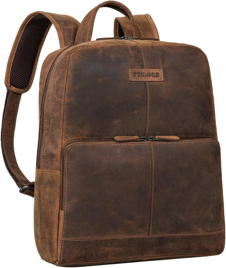 STILORD 'Friedrich' Business Rucksack Herren und Damen Leder Laptop Rucksack 15,6 Zoll Rucksack Lede