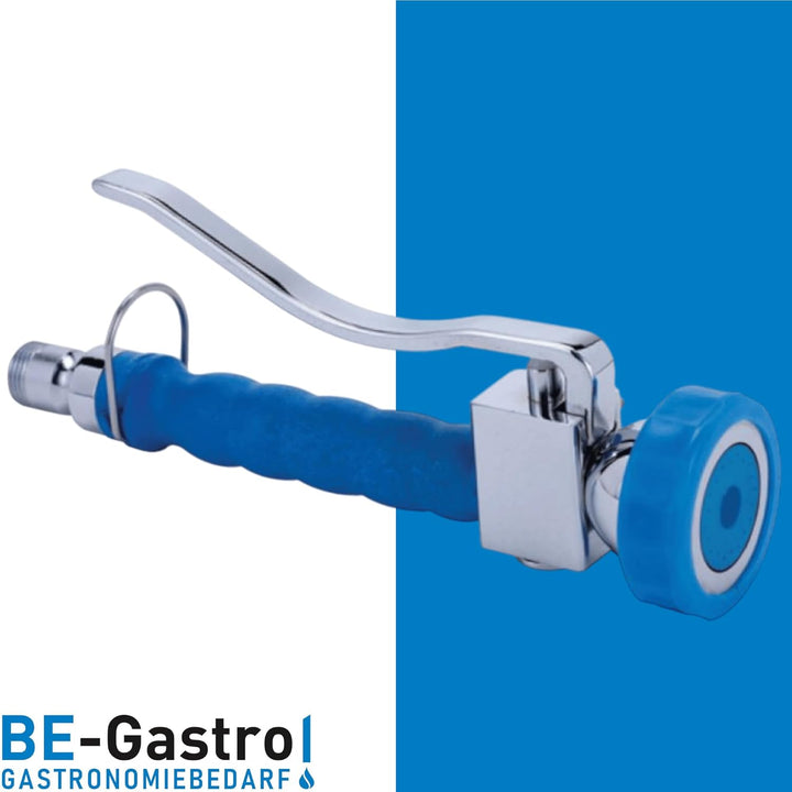 BE-GASTRO I Profi Gastro Geschirrbrause Einloch "Premium" Drehgriff blau inkl. Wasserhahn, Mischbatt