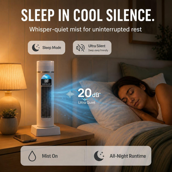 Leiser Turmventilator, Raumkühler, Ventilator, tragbarer Turm, AC-Klimaanlage – 6 Geschwindigkeiten,