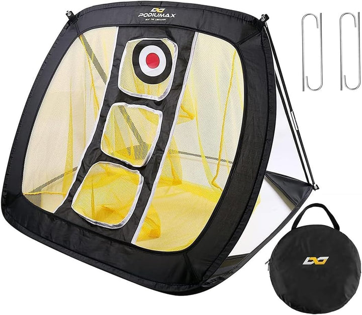 PodiuMax Golf Netz, 3x2.1M / 60x50x64CM Einfach Aufzubauendes Golfnetz Übungsnetz für Outdoor Indoor