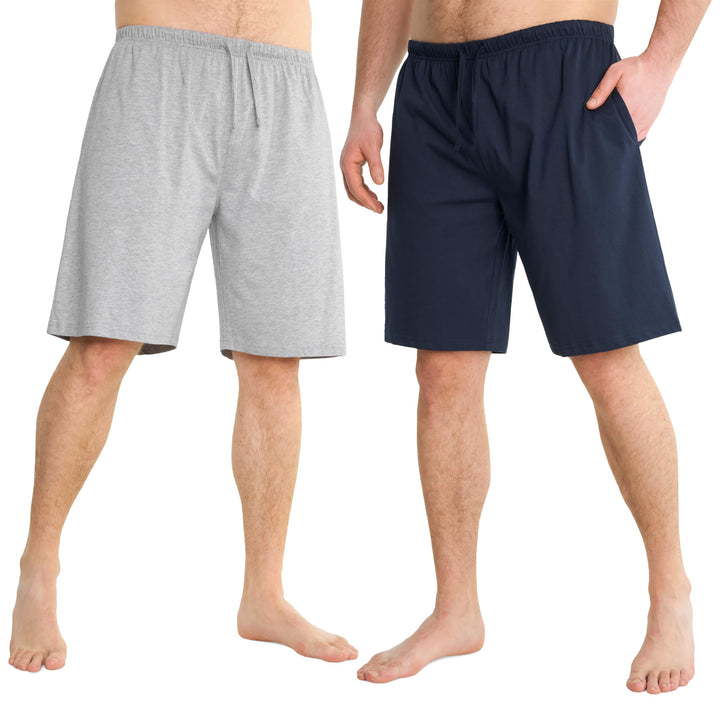 CityComfort Pyjama Shorts Herren, Kurze Schlafanzughose Herren mit Seitentaschen &amp; Elastischem Bund
