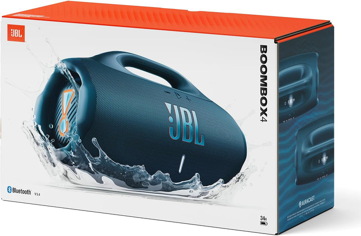JBL Boombox 4 Tragbarer Bluetooth Lautsprecher, JBL Pro Sound mit AI Sound Boost, IP68 Wasser- und S