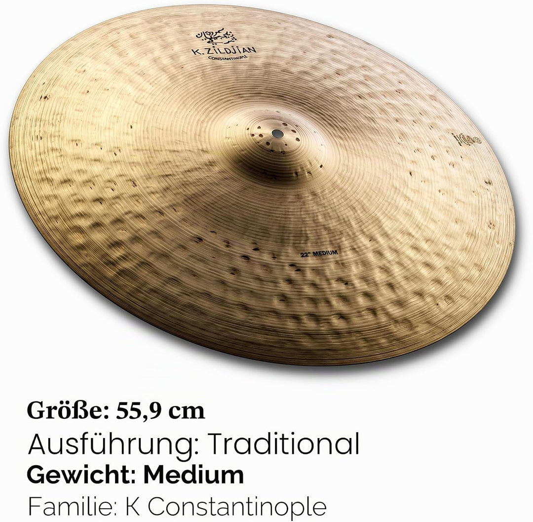 Zildjian K Constantinople Series - 22" Medium Ride Cymbal 22 Zoll Medium, 22 Zoll Medium