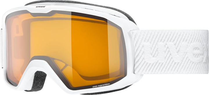 Uvex Unisex Elemnt Lgl Skibrille (1er Pack) Einheitsgrösse white/lasergold lite-clear, Einheitsgröss