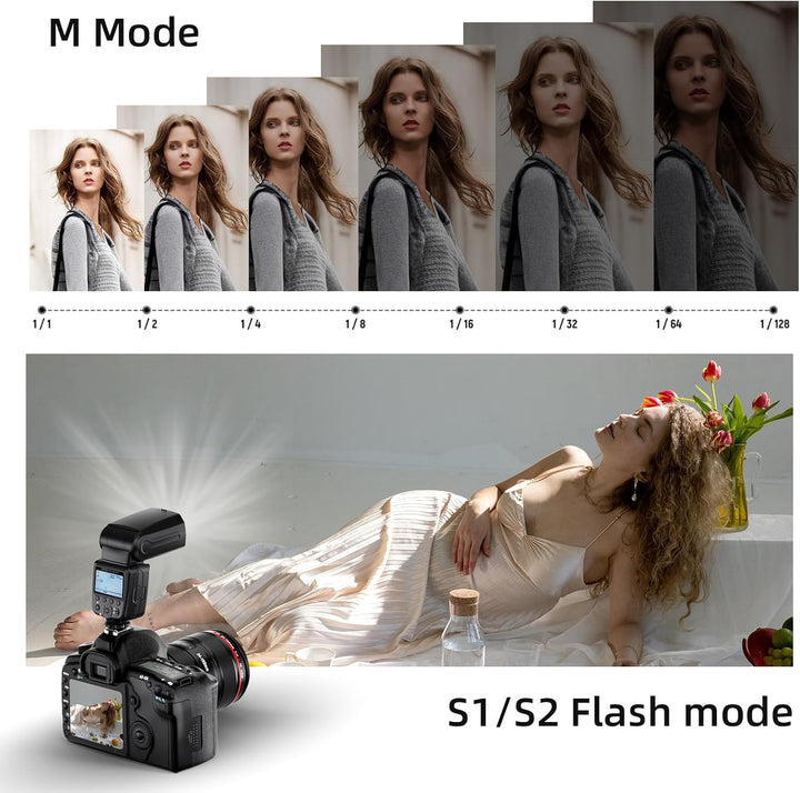 PHOTOOLEX FK310 LCD Blitz Flash Speedlite für Canon Nikon Sony Panasonic Olympus Pentax Fujifilm Sig