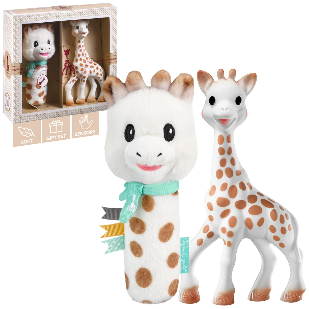 Sophie die Giraffe Geschenkset zur Geburt Sophiesticated Rassel Pouet 00012 The Sweety Geschenkset E