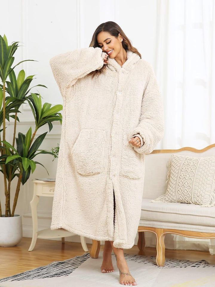ililmmoe Plüsch Hoodie Decke für Frauen und Männer,Super warme und gemütliche grosse tragbare Decke