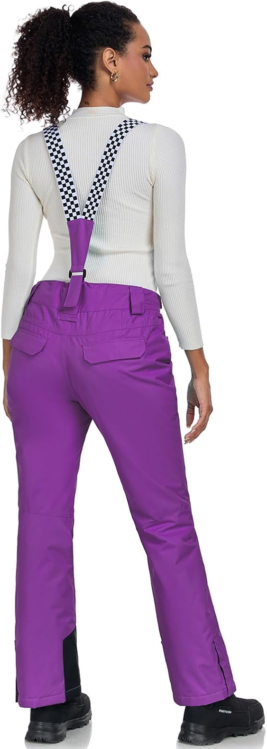 ALSOGO Skihose Damen wasserdichte Professionelle Schneehose Winddichte Hosenträgerhose Winter Outdoo