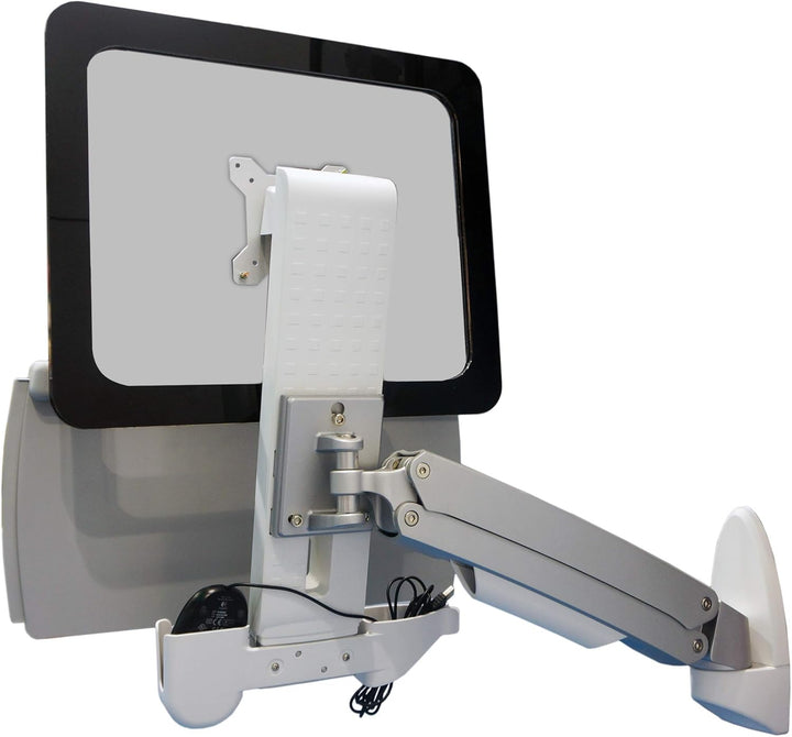 ICY BOX IB-MS600-W Wandhalterung fuer einen Monitor bis zu 24 zoll (61 cm) Bildschirmdiagonale mit T