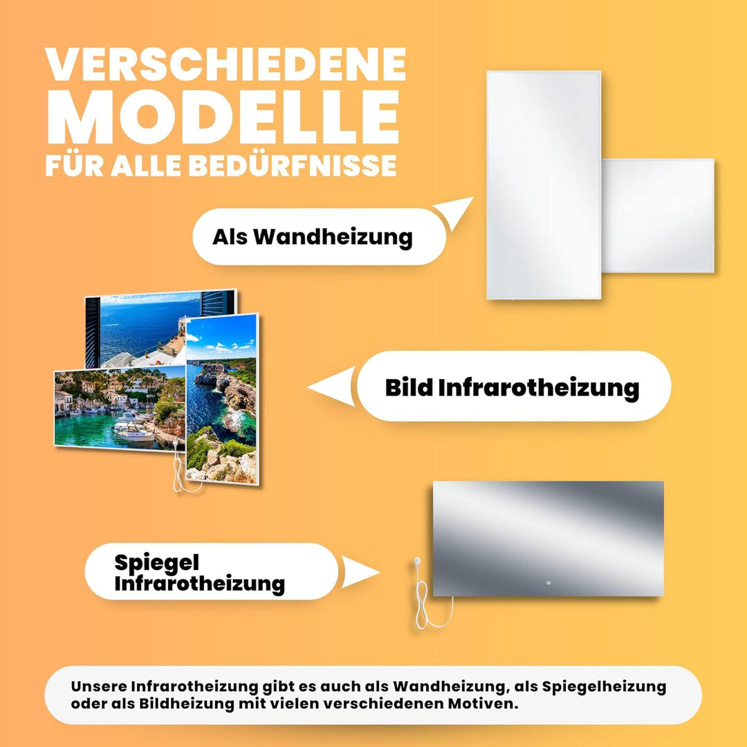 BR Bringer Infrarotheizung Standgerät - 600 Watt - Energiesparend - Mobile Elektroheizung mit Standf