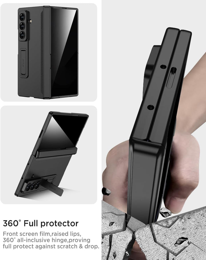 Miimall Kompatibel mit Samsung Galaxy Z Fold 7 Hülle mit Displayschutz Anti-SPY, [Magnetischer Schar
