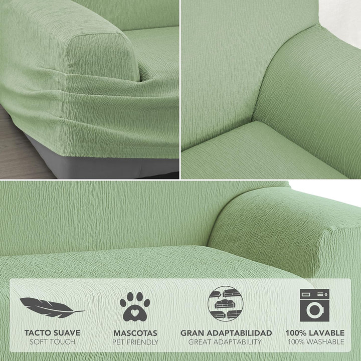 Martina Home Emilia Sofabezug, Mus, 4-Sitzer