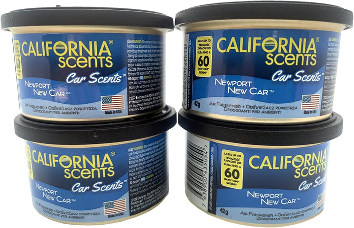 4X California Scents Car Scents New Car Lufterfrischer Raumerfrischer Autoduft 7021