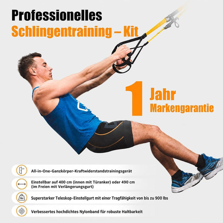 Schlingentrainer Sling Trainer Set für Zuhause &amp; Outdoor