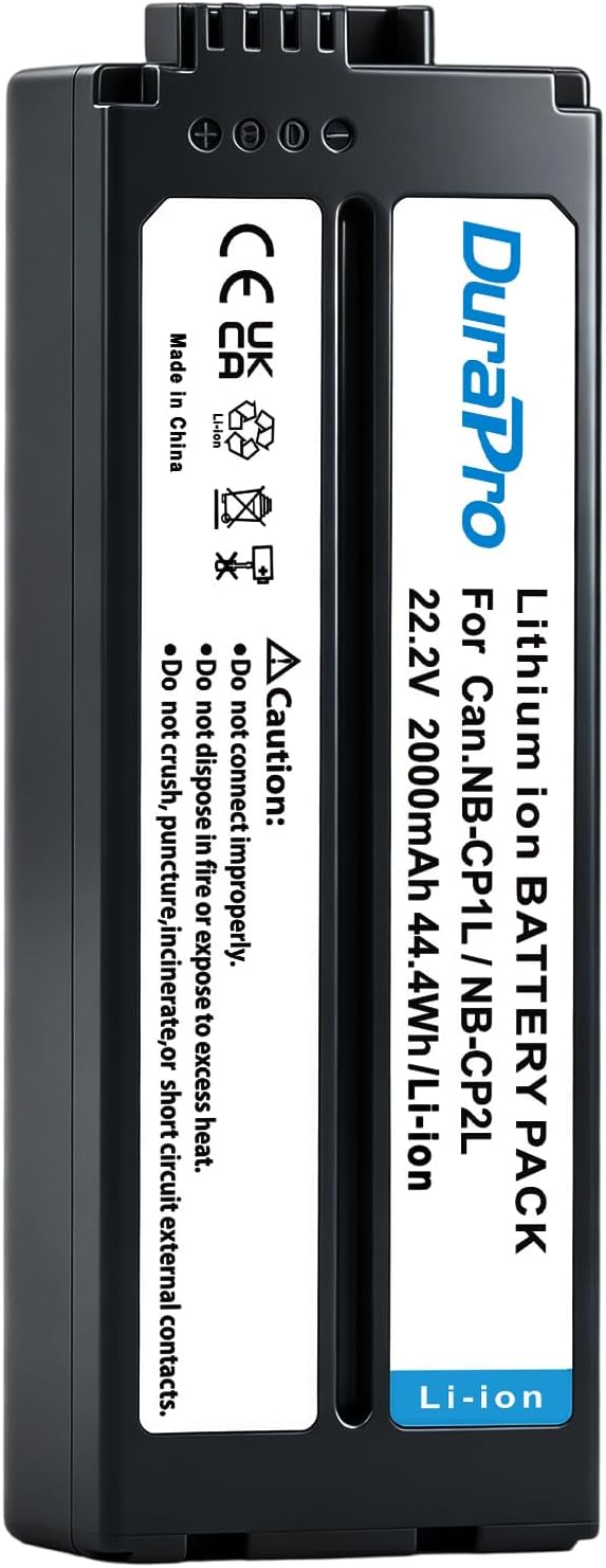 DuraPro 2000mAh NB-CP2L NB CP2L Battery Akku für Canon NB-CP1L CP2L Canon Fotodrucker SELPHY CP800,