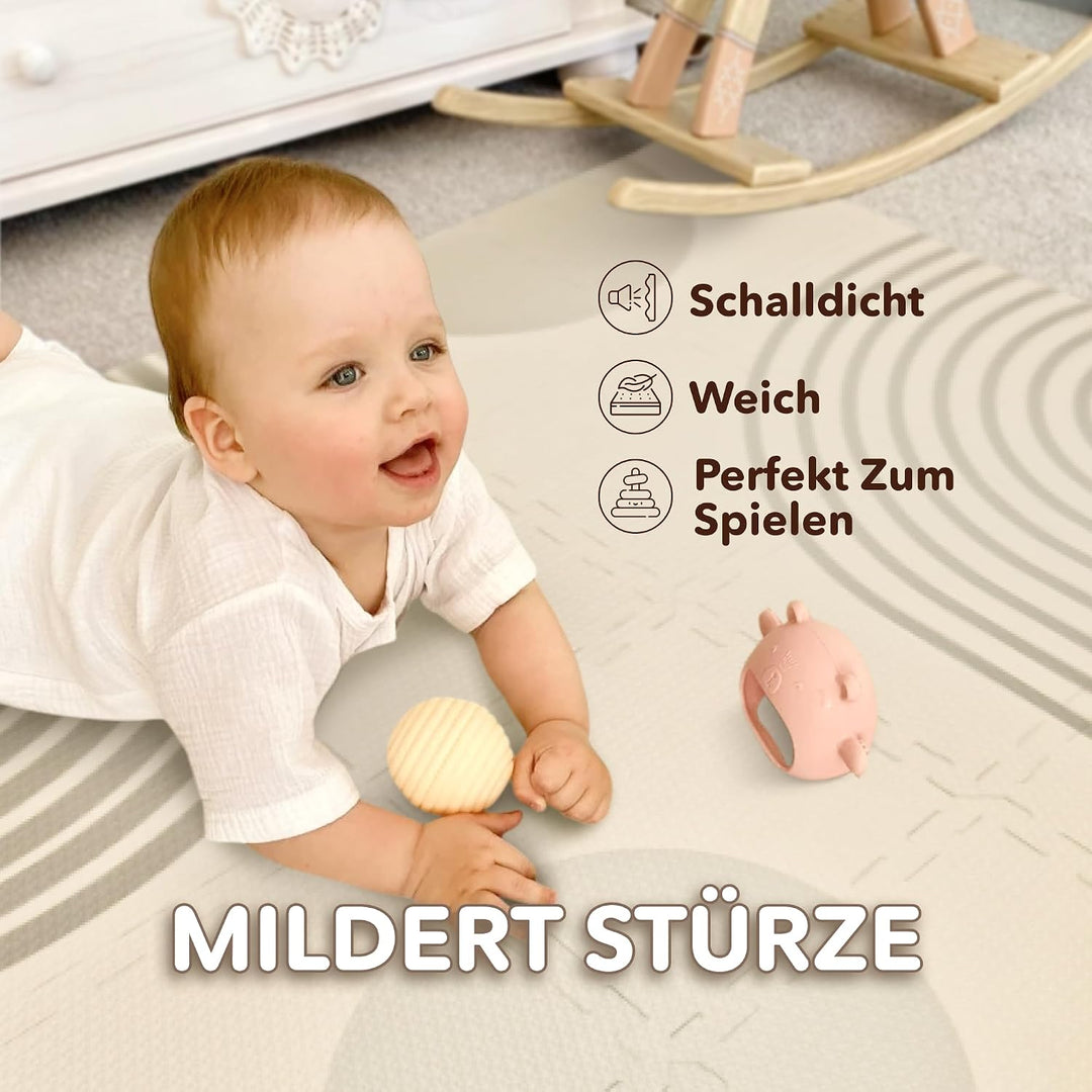 Cateam Weiche Eva-Schaumstoff-Puzzlematte für Babys und Kinder für den Boden - Ineinandergreifende F