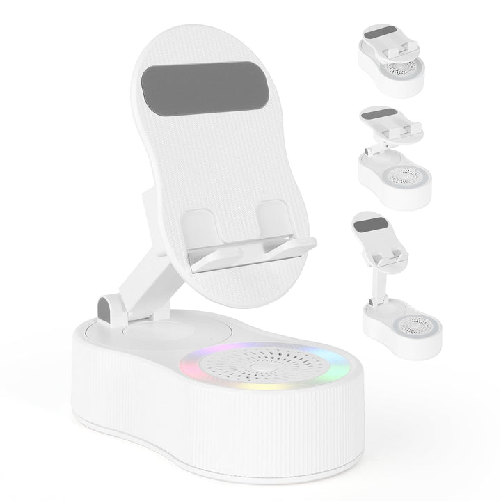 Handy-Ständer mit kabellosem Bluetooth-Lautsprecher – Induktionslautsprecher mit verstellbarer Handy