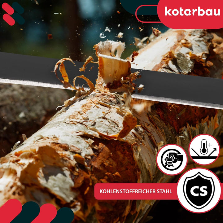 KOTARBAU® Zugmesser für Holz geschmiedet 380 mm Baumschäler Ziehmesser für Holz Rindenschäler Wagner