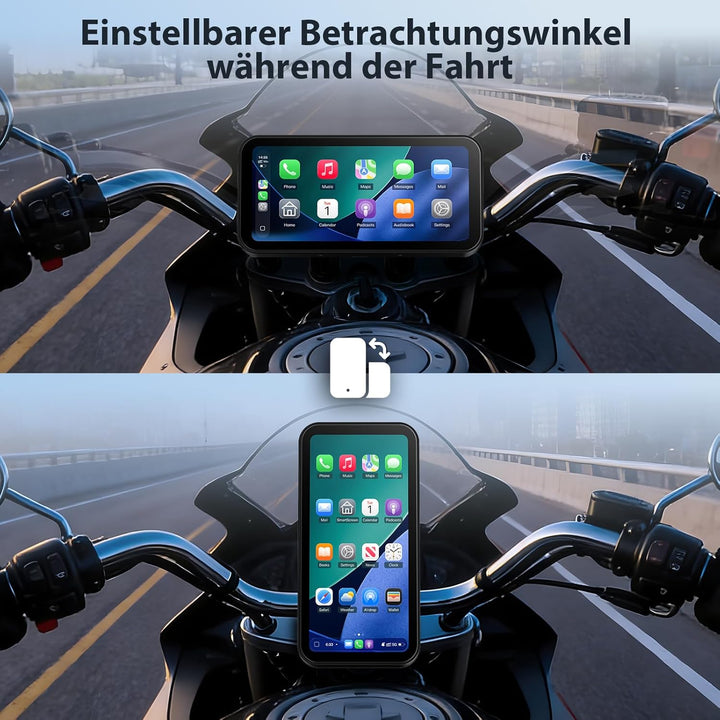A622 Motorrad CarPlay 6.25 Zoll-Touchscreen-Display, kabelloses CarPlay und Android Auto, IP67 wasse