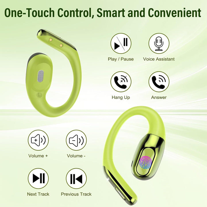 3 in 1 Open Ear KI Übersetzer Kopfhörer, 165 Sprachen &amp; 8 Modi Grasgrün | 45Std Übersetzungskopfhöre