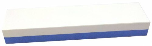 Abziehstein Korund blau/weiss von Zische - FEPA 220/400 (JIS 220/1000) - 6cm Breite + Gratis-Unterla