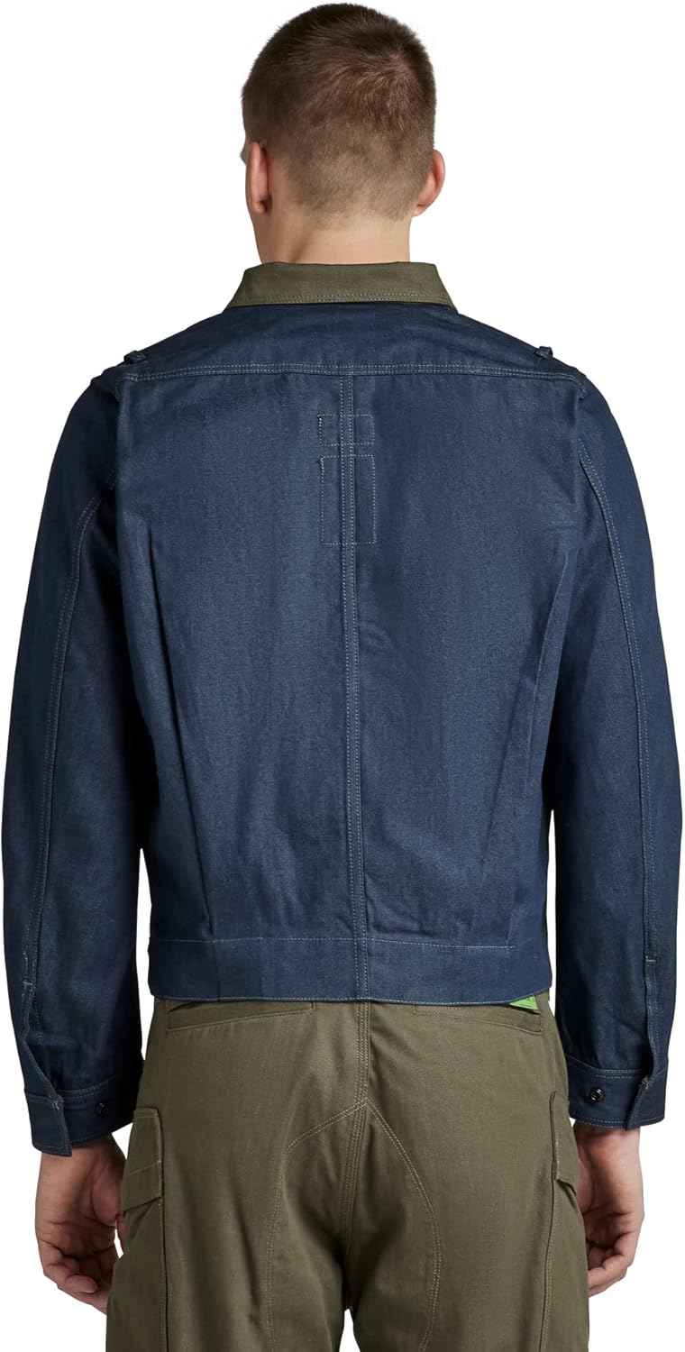 G-STAR RAW Herren Utility Flap Pocket Jacke Pm Jackets XL Blau (Raw Denim D21213-c970-001), XL Blau