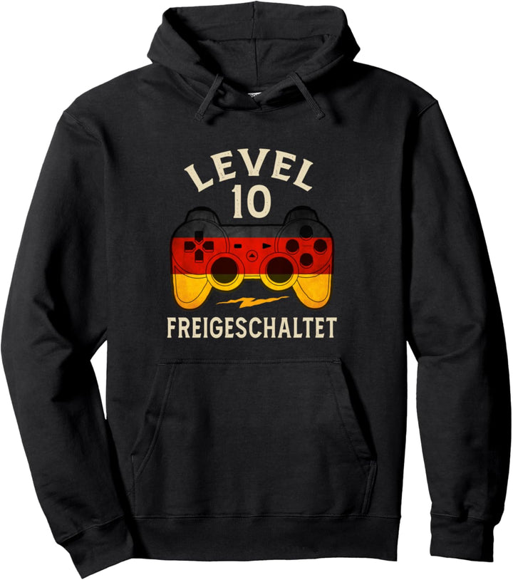 Gamer Geburtstag 10 Jahre Junge - Level 10 freigeschaltet Pullover Hoodie