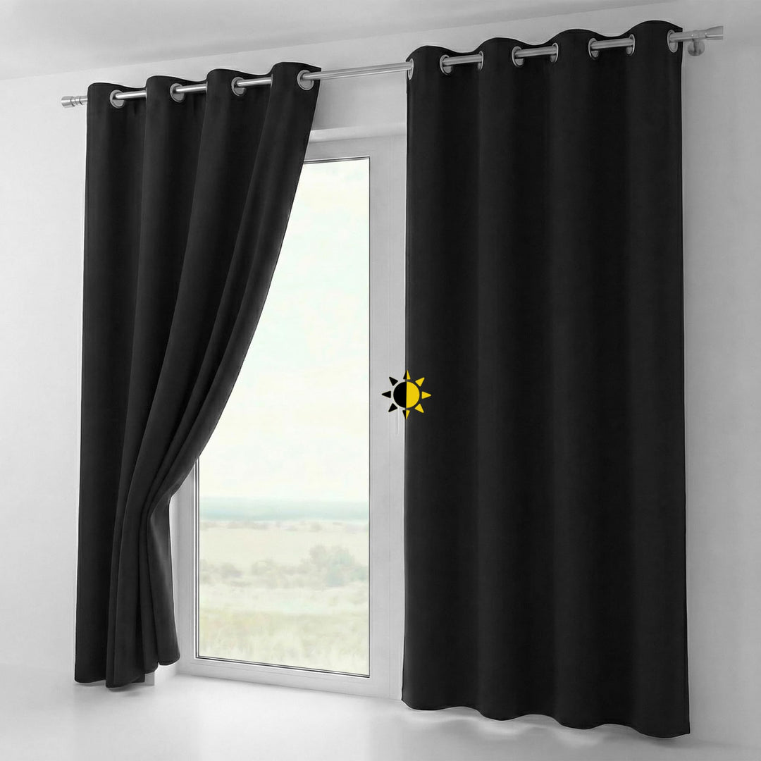 BEAUTEX Verdunkelungsgardine mit Ösen, Blackout Ösenschal Blickdicht abdunkelnd, Grösse und Farbe wä
