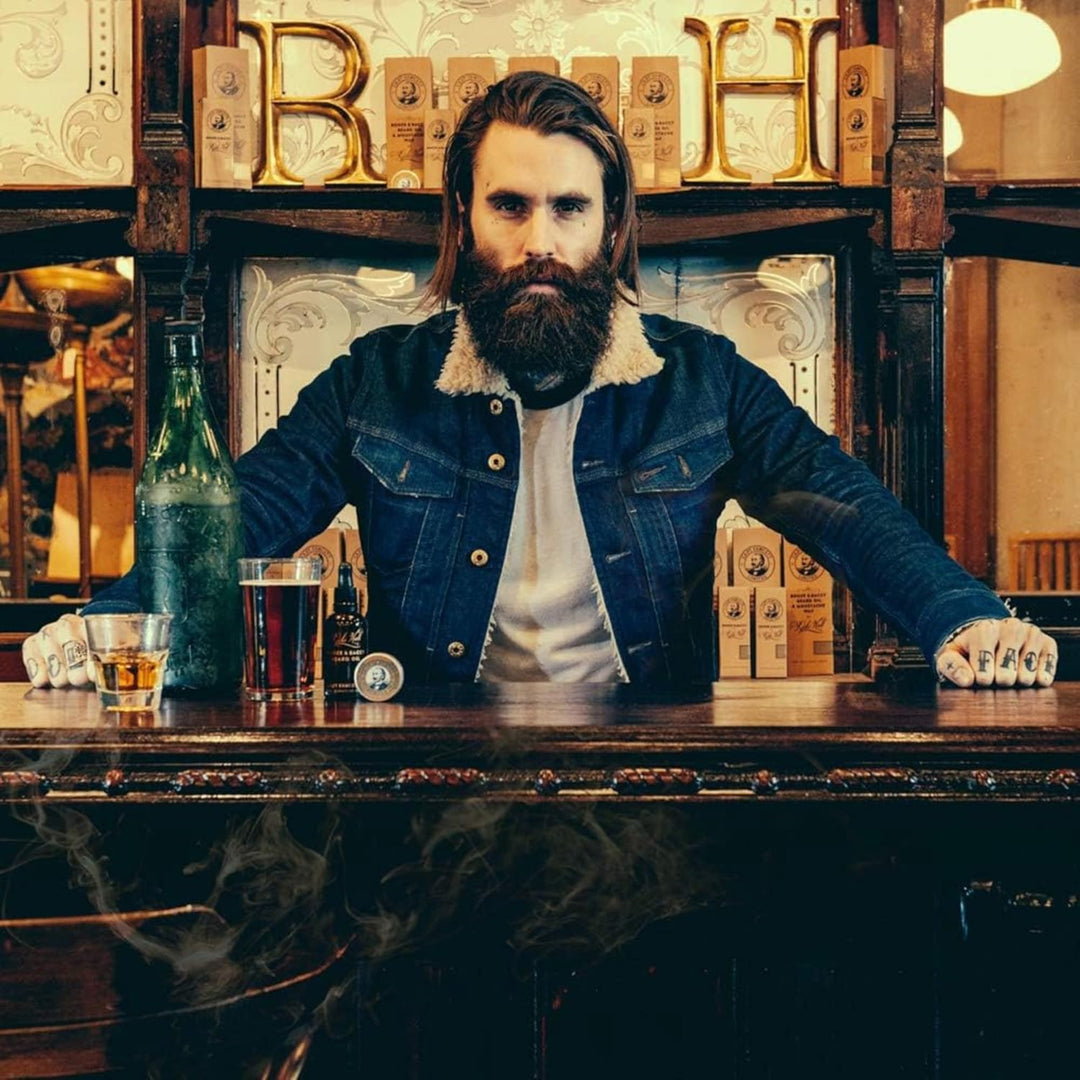 Captain Fawcett's: Ricki Hall's Booze & Baccy Beard Oil & Moustache Wax - Geschenkset
