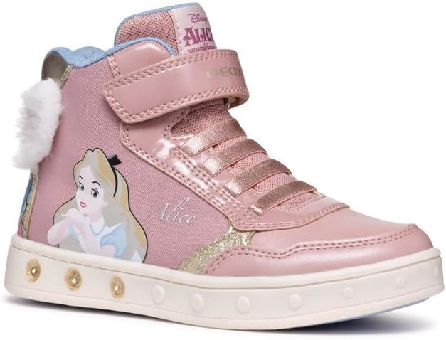 Geox Mädchen J Skylin Girl GSneaker 26 EU Lt Rose Platinum, 26 EU Lt Rose Platinum