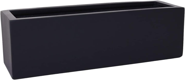 VIVANNO Blumenkasten Balkonkasten Pflanzkasten Fiberglas FLOBO anthrazit - 15x60x17 cm 15x60x17 Anth