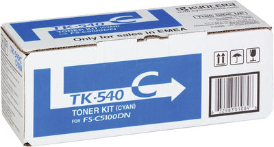 Kyocera TK-540C Toner Cyan. Original Tonerkartusche 1T02HLCEU0. Kompatibel für ECOSYS FS-C5100DN