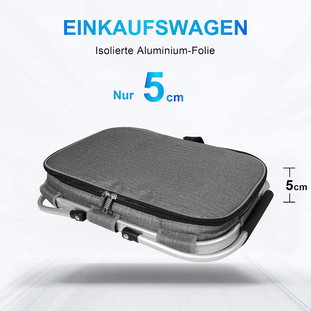 ABIUBIU 26L Einkaufskorb Kühltasche Gross Isolierkorb KüHlkorb KüHltasche Picknickkorb Picknicktasch