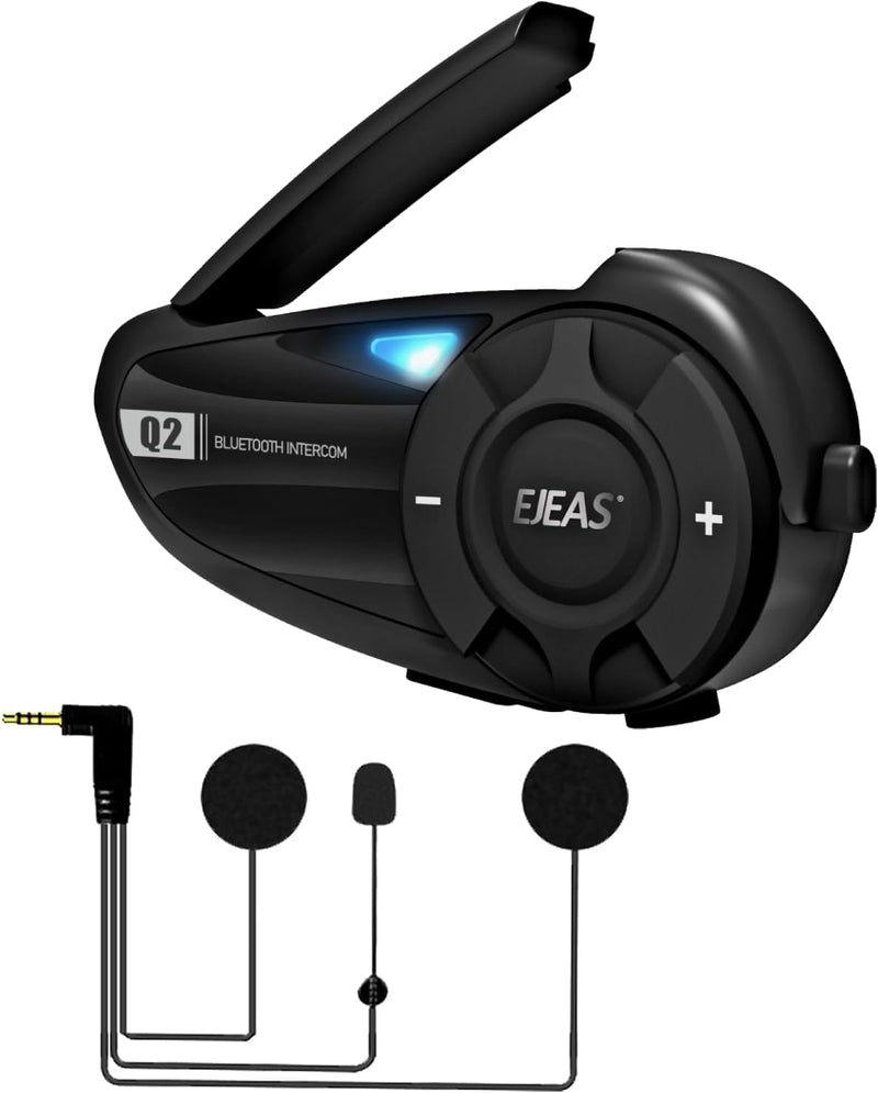 3T6B Q2 Motorrad Intercom Bluetooth 5.1 Headsets, 800m Motorrad Bluetooth Headset, Helm Intercom bis