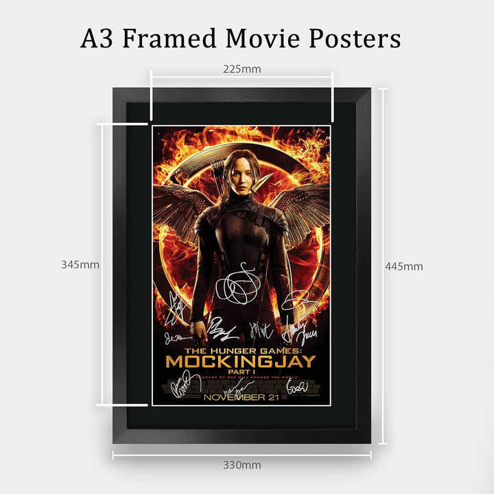 HWC Trading FR A3 The Hunger Games 3 Mockingjay Teil 1 Jennifer Lawrence Gifts Gedrucktes Autogramm-