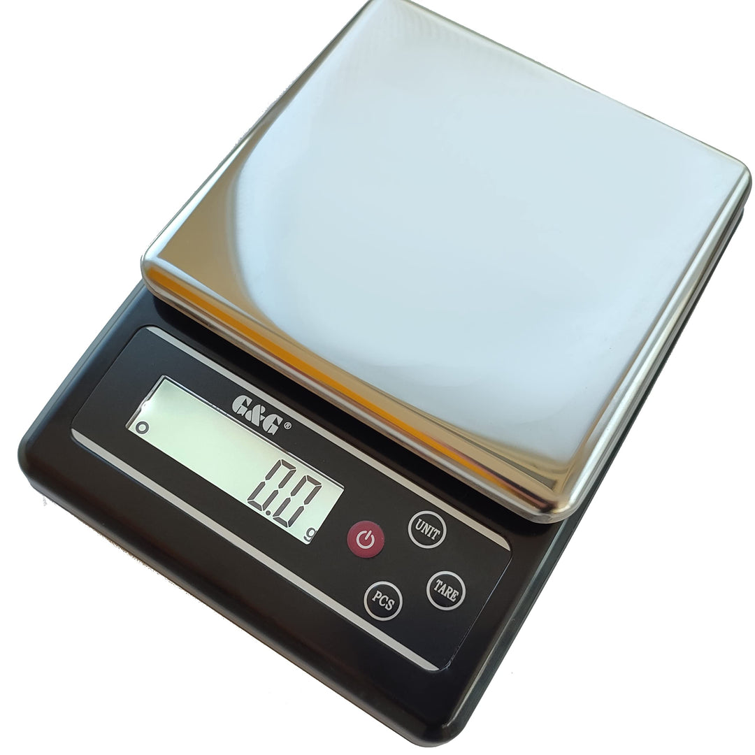 G&amp;G KF-B Küchenwaagen, 6kg -3kg / 0.1g einstellbare Abschaltautomatik, Feinwaage Digitalwaage, mit N