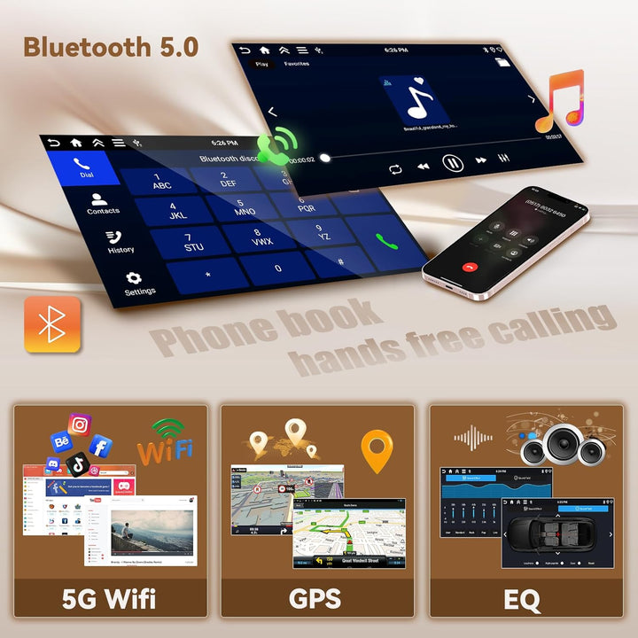 Hikity Android 15 4+128G Autoradio für FIAT Fiorino 2008－2016 mit 7 Zoll Incell Touchscreen, Autorad