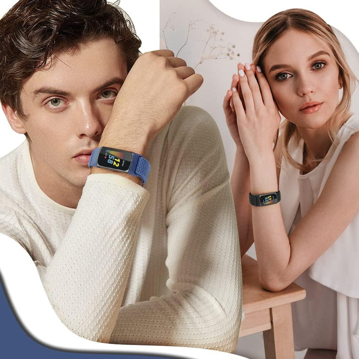 Elastische Geflochtene Armband Nur Kompatibel mit Fitbit Charge 6/Fitbit Charge 5, Verstellbare Solo