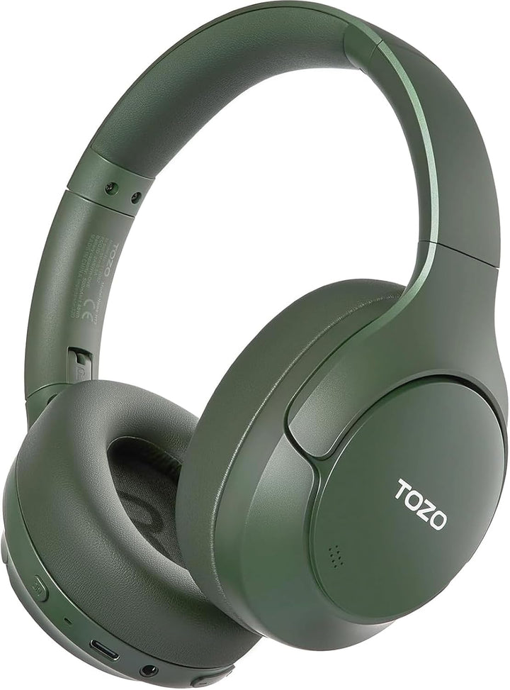 TOZO HT3 Kopfhörer Kabellos Bluetooth Over Ear, Noise Cancelling Kopfhörer mit 5 Mics,90 Std, Hi-Res
